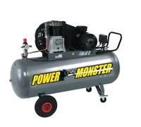 MECAFER Compresseur 150 L 3HP Bicylindre courroie 10 bars Semi Pro PowerMonster