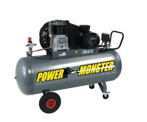 MECAFER Compresseur 150 L 3HP Bicylindre courroie 10 bars Semi Pro PowerMonster - 425200