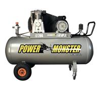 MECAFER Compresseur 200 L 3HP Bicylindre courroie 10 bars Semi Pro PowerMonster