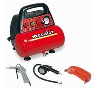 MECAFER Compresseur d'air NEW VENTO 6 L 1,5 CV 8 bar - Avec 3 accessoires G