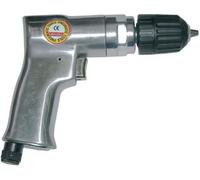 MECAFER Perceuse et serreuse pneumatique - mandrin 10mm + 10 forets HSS + 6 embouts vissage + accessoires
