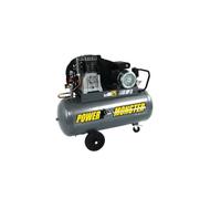MECAFER Compresseur 100 L 3HP Bicylindre courroie 10 bars Semi Pro PowerMonster