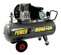 Mecafer Compresseur PowerMonster 425200 – 150 L, 3HP, bicylindre, courroie, 10 bars Semi-Pro