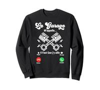 Mécanicien Automobile Auto Mon Garage m'appelle Humour Auto Sweatshirt