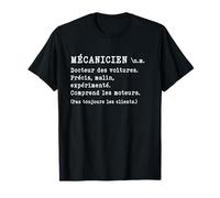 Mécanicien Définition Humour Drôle Cadeau Mécano Métier T-Shirt