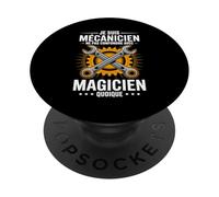 Mécanicien Drôle Garage Mécano Magicien Humour Citation PopSockets PopGrip Adhésif