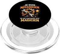 Mécanicien Drôle Garage Mécano Magicien Humour Citation PopSockets PopGrip pour MagSafe