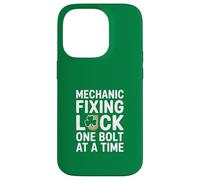 Mécanicien fixant la Chance One Bolt at A Time Humour Coque pour iPhone 14 Pro