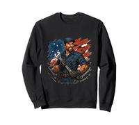Mécanicien Patriotique américain Éthique de Travail Sweatshirt