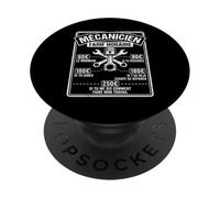 Mécanicien Tarif Horaire Humour Mécano mecanique Automobile PopSockets PopGrip Adhésif