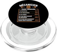 Mécanicien Tarif Horaire Humour Mécano mecanique Automobile PopSockets PopGrip pour MagSafe