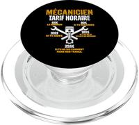 Mécanicien Tarif Horaire Humour Mécano mecanique Automobile PopSockets PopGrip pour MagSafe