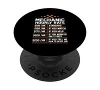 Mécanicien Taux horaire Mécanicien Réparation Véhicules Amoureux de Voiture PopSockets PopGrip Adhésif