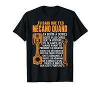 Mécanicien Tu Sais Que t'es Mécano Quand Humour Mécanique T-Shirt