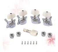 Mécanique de réglage accordage du banjo Mécanisme semi fermé en métal argenté, lot de 5 avec 4 bagues, pour banjo, maintien des cordes, accessoires pour