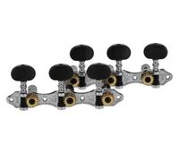 GEWA Mécanique pour guitare classique - Arbre en nylon Ø 9,5 mm noir - Distance entre les vagues 35 mm - Boutons en acrylique vissés - Jeu chromé brillant - Sans lyre