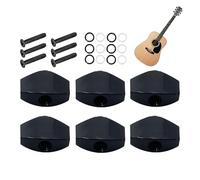 Mécaniques d'Accordage pour Guitare - 6 Pièces Boutons Métal Pour Instrument - Pièces de Guitare Acoustique Mécaniques à Blocage,pour Joueurs Musiciens Amateurs de Musique Guitares Électrique et Class