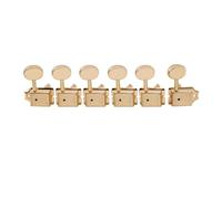 Mécaniques guitare en ligne 6, compatible avec Squier, Classic Vibe | MX1514P, pour style Fender ST/Tele, bague 9mm, rapport 15:1, corps métal, bouton plastique(Style 4)