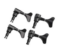 Mécaniques scellées pour guitare basse, bouton en forme de queue de poisson, compatible 2L 2R, noir