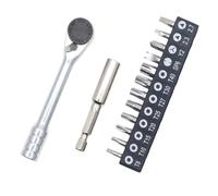 Mécanisme à cliquet - Tournevis à 2 têtes latérales - Cliquets 1/4 - Poignée en alliage d'acier pour projets de bricolage - Tournevis à cliquet à double tête