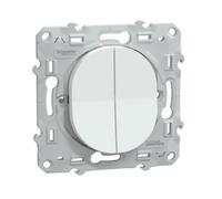 Mécanisme combiné va et vient et poussoir OVALIS 10 AX blanc SCHNEIDER ELECTRIC S320285