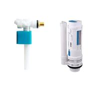 MéCanisme De Chasse D'Eau 3/8" Toilet Water Fitting Side Intake Valve Copper WC FloatingToilet Filling Kits Adjust FlushToilet Accessories(Side Inlet split24cm)