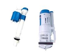 MéCanisme De Chasse D'Eau Toilet Drain Intake Valve Tank Fittings Inlet Flush Water Saving Piece Cistern Mechanism WC Kits(One-pieces 24cm B1)