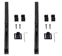 Mécanisme de Fermeture Amortie de Porte de Grange, 12.6 pouces Noir Porte Slide Amortisseur Kit Meubles Rémission Accessoire pour Coulissante Rail Grange Porte en Bois (2Pcs)