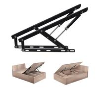 Mécanisme de levage à ressort à gaz robuste - Kit de levage de rangement pour lit ou canapé-lit, 2 charnières robustes, idéal pour les projets de bricolage