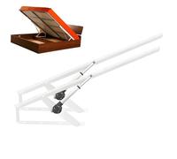 Mécanisme de levage de lit électrique, 2 pièces de rehausseurs de stockage en acier lourds avec télécommande, tige de levage de lit pliable, capacité 600 kg, pour cadres de lit à ressorts (White 80cm)