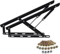 Mécanisme de Levage de lit Élévateur de lit 1 Paire, mécanisme de Pliage hydraulique à gaz, vérin pneumatique à gaz, 61 cm/2 pi, Acier Noir, Montage en Surface Brute, Poids Maximal 100 kg