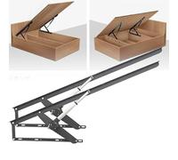 Mécanisme De Levage De Lit En Acier Robuste Avec Télécommande, 2 Charnières De Support De Couvercle For Lit De Coffre De Rangement Et Sommiers À Ressorts, Tige Pneumatique(Schwarz,80cm)