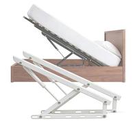 Mécanisme De Levage Lit Double Coffre, Support De Lit Robuste À Levier Pneumatique, Charnières Pour Canapé, Poteau Pneumatique Sûr, Rangement Peu Encombrant(White,110cm)