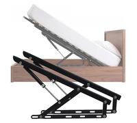 Mécanisme De Levage Lit Double Coffre, Support De Lit Robuste À Levier Pneumatique, Charnières Pour Canapé, Poteau Pneumatique Sûr, Rangement Peu Encombrant(Noir,110cm)