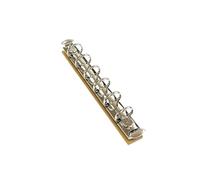 Mécanisme de reliure à anneaux 6 pièces A7 boucle détachable bande feuilles mobiles for manuel Album cahier(Silver)