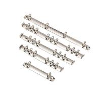 Mécanisme de reliure à anneaux A5, 8 pièces, Clips feuilles mobiles en métal, dossier fichiers spirale, accessoire for journal intime d'album bricolage(A7-silver)