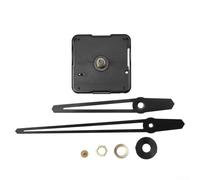 Mécanisme d'horloge à piles de rechange, mouvement moteur à aiguilles longues, kit d'accessoires pour horloge murale (point de secondes noires)