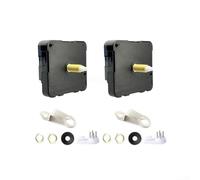 Mécanisme d'horloge à quartz 2 pièces pour horloges murales avec axe 1331 mm Kit de réparation silencieux pour bricolage et travaux manuels (28 mm)