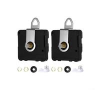 Mécanisme d'horloge à quartz 2 pièces pour horloges murales avec axe 1331 mm Kit de réparation silencieux pour bricolage et travaux manuels (18 mm)