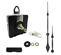 Mécanisme d'horloge à quartz à couple élevé - Fonctionnement à piles - Aiguilles longues - Longueur de tige de 30 mm - Couvercle de batterie - Réparation d'horloge murale - Noir - 350 mm - Tige de 30