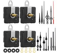 Mécanisme d'Horloge à Quartz avec 5 Paires Mains Différentes, Mouvement d'Horloge à Arbre Long à Couple Élevé Pièces de Réparation avec Crochet et Pasteur, 32 mm/ 1,26 Pouces (4)