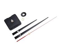 Mécanisme d'horloge à quartz avec aiguilles et fixations pour cadrans jusqu'à 9 mm d'épaisseur, longueur de tige de 16,8 mm, noir