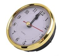 Mécanisme d'horloge à quartz de rechange avec chiffres romains ou arabes, bord doré ou argenté, lentille transparente, coque arrière amovible (or arabe) 80 mm