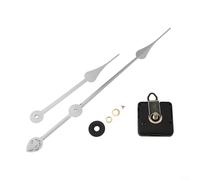 Mécanisme d'horloge à quartz silencieux de rechange avec dimensions 56 x 56 x 16 mm pour montage standard d'horloge murale (argent 2)