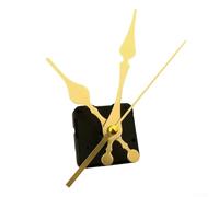 Mécanisme d'horloge murale à monter soi-même, balayage silencieux, doré | Construction en plastique et quartz, finition noire dorée, moteur, performance durable, facile à faire soi-même