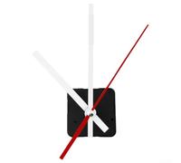 Mécanisme d'horloge silencieux de rechange pour horloges à quartz à piles avec ensemble manuel pour la maison, l'atelier, les besoins d'assemblage d'horloges (blanc/rouge)