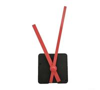 Mécanisme d'horloge silencieux de rechange pour horloges à quartz à piles avec ensemble manuel pour la maison et l'atelier (rouge)