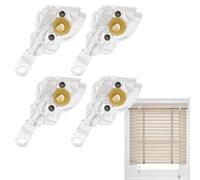 Mécanisme d'inclinaison pour store - Kit de réparation de pièces de stores - 4 baguettes horizontales de rechange - Inclinable pour fenêtre - Mécanisme de rail de tête à profil bas pour volet à lattes