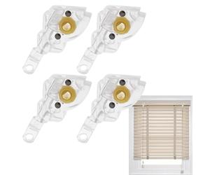 Mécanisme d'inclinaison pour store - Kit de réparation de pièces de stores - 4 baguettes horizontales de rechange - Inclinable pour fenêtre - Mécanisme de rail de tête à profil bas pour volet à lattes