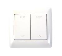 Mécanisme double poussoir Cherubini AI21290-C stable/instable 2 circuits encastré Blanc